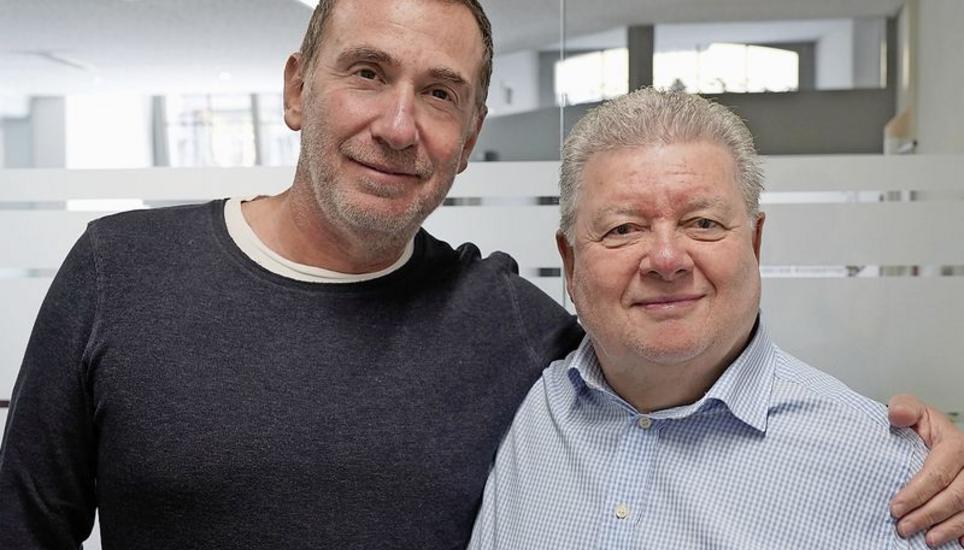 Roy Pagno und Pino Ciaccio (r.) freuen sich auf das Turnier. Bild: Tobias Bolli