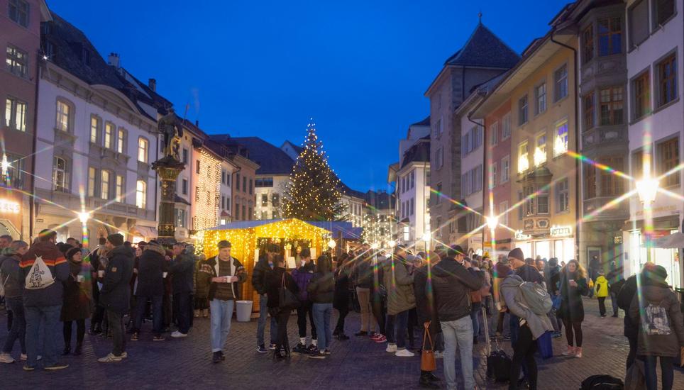 Gute Stimmung auf dem Fronwagplatz. Archivbild: Melanie Duchene