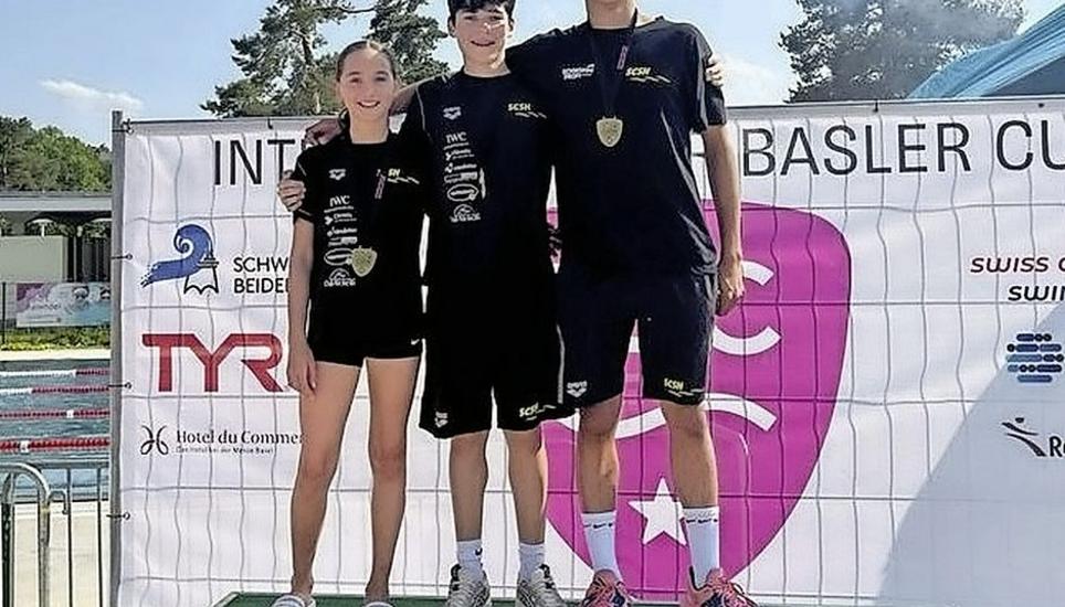 Medaillenteam SCSH Florence Berie, Danilo Favale und Erim Ekinci. Bild: zVg