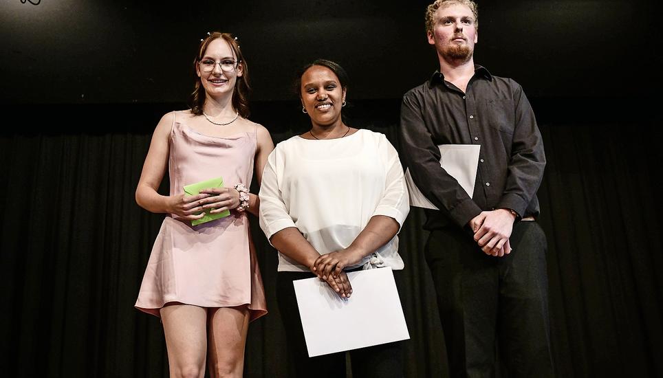 Primi inter pares: Eileen Hagmann, Trhas Tsehaye und Oliver-Henrik Kubeil. Bild: Melanie Duchene