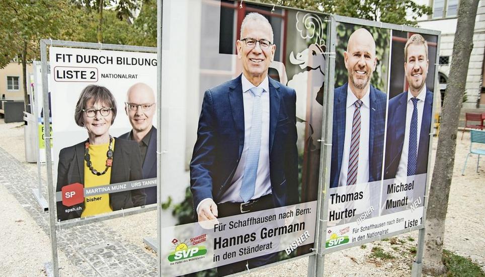 Wahlplakate zu den nationalen Wahlen im Jahr 2019. Archivbild: Flavia Grossenbacher