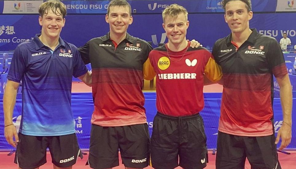Barish Moullet, Filip Karin, Pekka Pelz und Elias Hardmeier (von links). Bild: pd