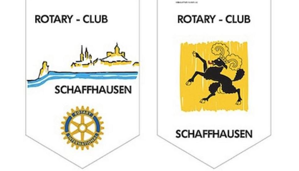 Die Wimpel des Rotary Club Schaffhausen. Screenshot: Rotary Club Schaffhausen