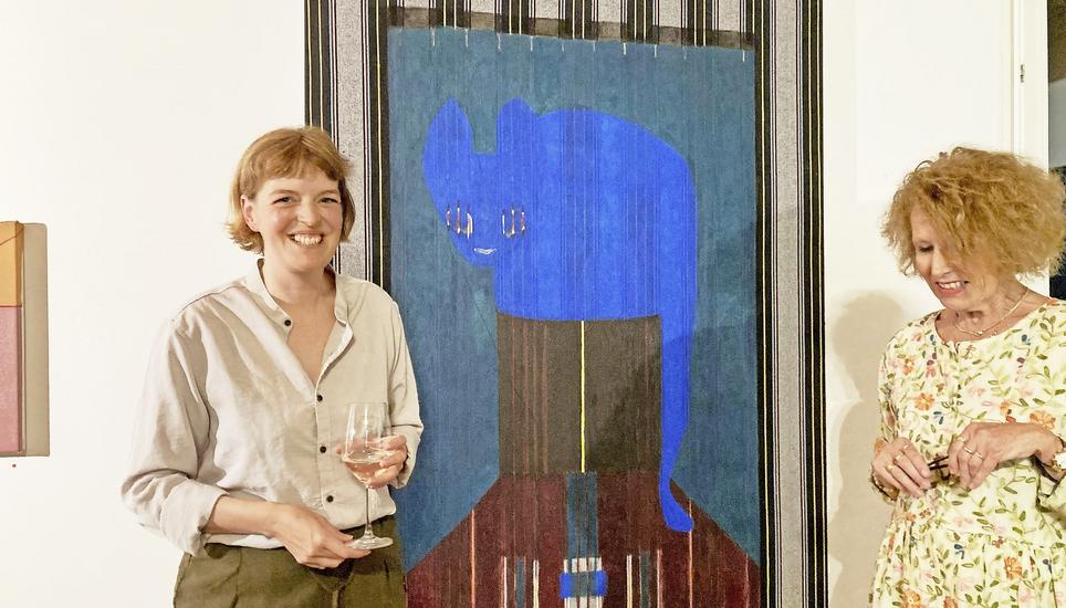 Erstmals in der Museumsnacht zeigte Nadja Kirschgarten die Bilder, die anlässlich ihres Stipendienaufenthalts in Kairo Entstanden. Bild: Ursula Junker