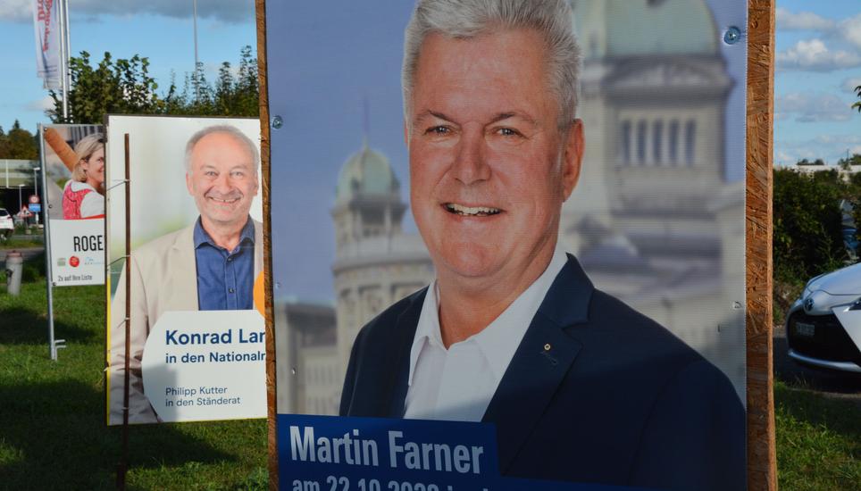 Der Wahlkampf ist auch im Weinland in vollem Gange. Bild: Alexander Joho