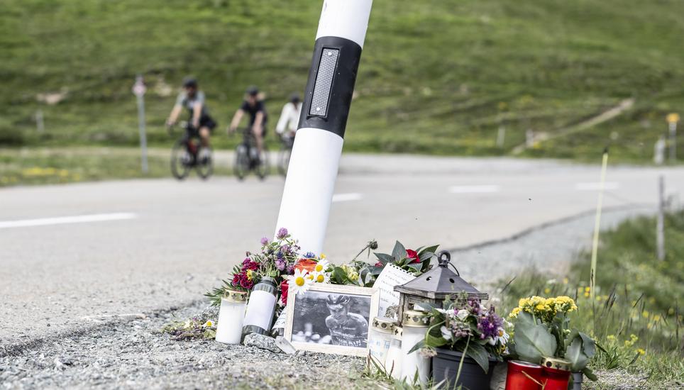 Der tödliche Sturz von Gino Mäder hat juristisch keine Konsequenzen. Der Kanton Graubünden stellt das Verfahren ein. Bild: Key