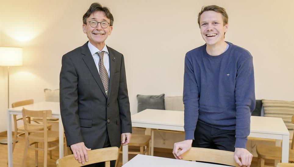 Wollen einen Systemwechsel für die Kitas: Raphaël Rohner, Bildungsreferent (links), und Alexander Klett, Abteilungsleiter Kinder- und Jungendbetreuung. Bild: Melanie Duchene