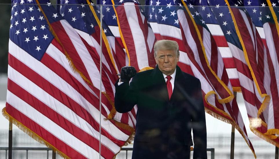 President Donald Trump arrives to speak at a rally Wednesday, Jan. 6, 2021, in Washington. (AP Photo/Jacquelyn Martin)                                  