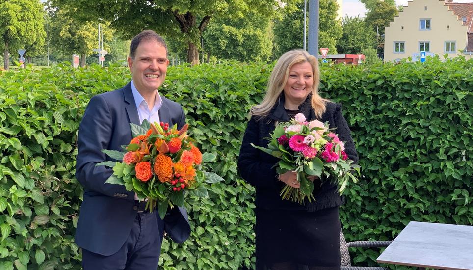 Regierungsrat Dino Tamagni und Regierungsrätin Cornelia Stamm Hurter (v.l.). Bild: zvg