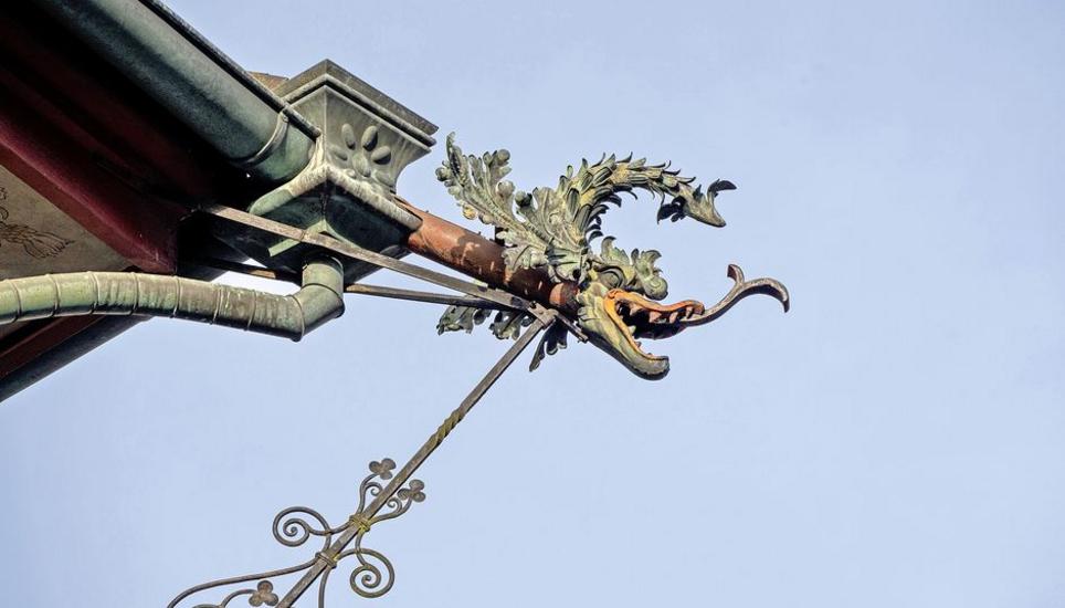 Wasserspeier am Rathaus in Stein am Rhein. Bilder: Jeannette Voge