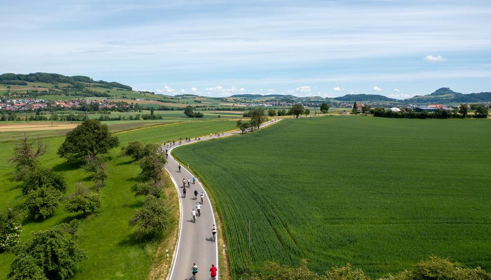 Ansicht ins Hegau vom Zoll Ebringen.