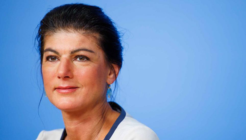 epa11580000 Sahra Wagenknecht Alliance (BSW) co-chairwoman Sahra Wagenknecht looks onu during a press conference at the convention center of the Federal Press Conference (Bundespressekonferenz) in Berlin, Germany, 02 September 2024. The far-right Alternat