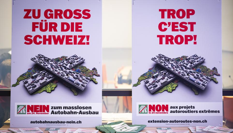 Scheint bereits entschieden: Der geplante Autobahnausbau in der Schweiz stösst auf viel Goodwill in der ersten Abstimmungs-Umfrage. Bild: Key