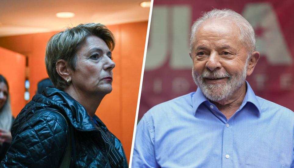 Brisanter Plan: Brasiliens Präsident Lula da Silva und die Schweizer Finanzministerin Karin Keller-Suter. Bilder: Key, Montage: shn.ch/jbl