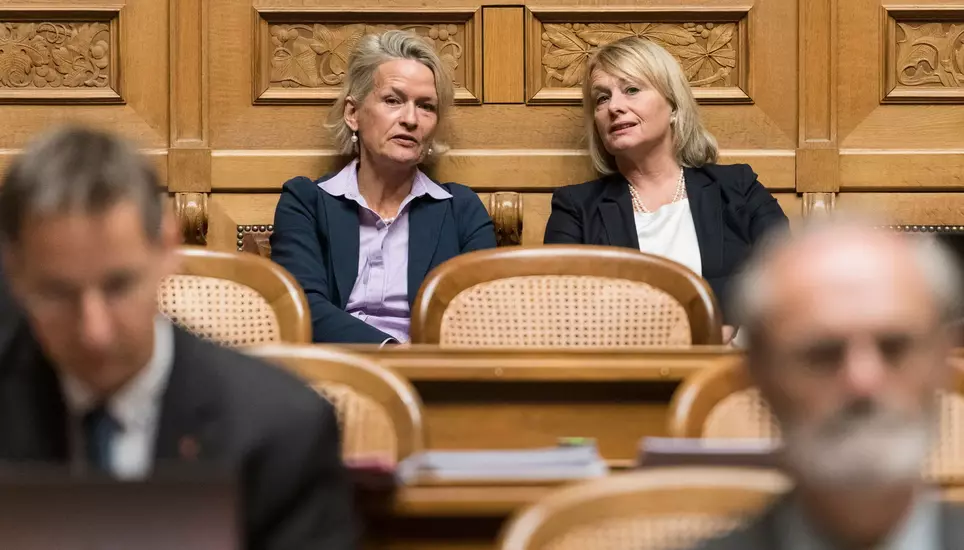 Andrea Gmür (links) und Elisabeth Schneider-Schneiter wurden beide als mögliche Bundesrätinnen gehandelt. Bild: Keystone