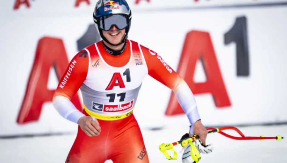 Franjo von Allmen darf sich mit mit 23 Jahren Abfahrts-Weltmeister nennen. Bild: Keystone