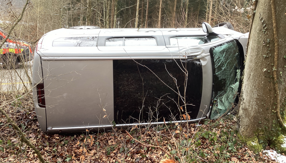 Aufnahme von der Unfallstelle zwischen Ramsen und Gailingen. Bild: zVg/Schaffhauser Polizei