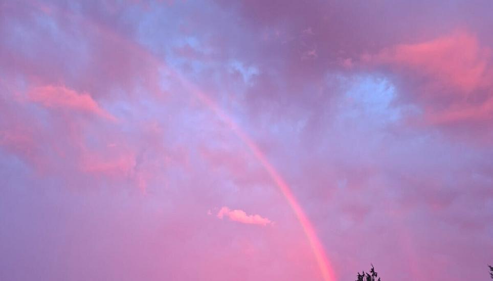 In Schaffhausen zeichnete sich ein wunderschöner Regenbogen am Himmel ab.
