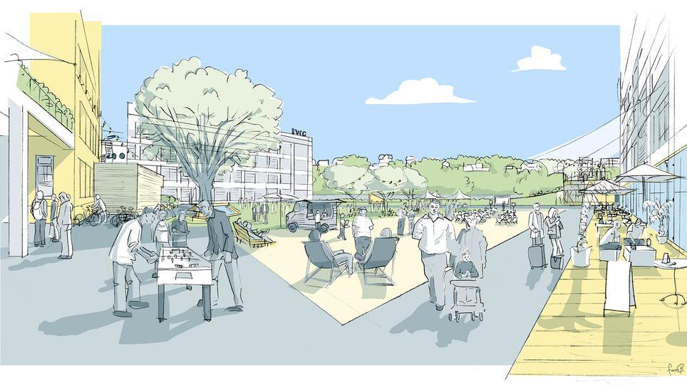 Bald soll es beim Areal Sauerteigbrot geben. Visualisierung: Stadt Schaffhausen