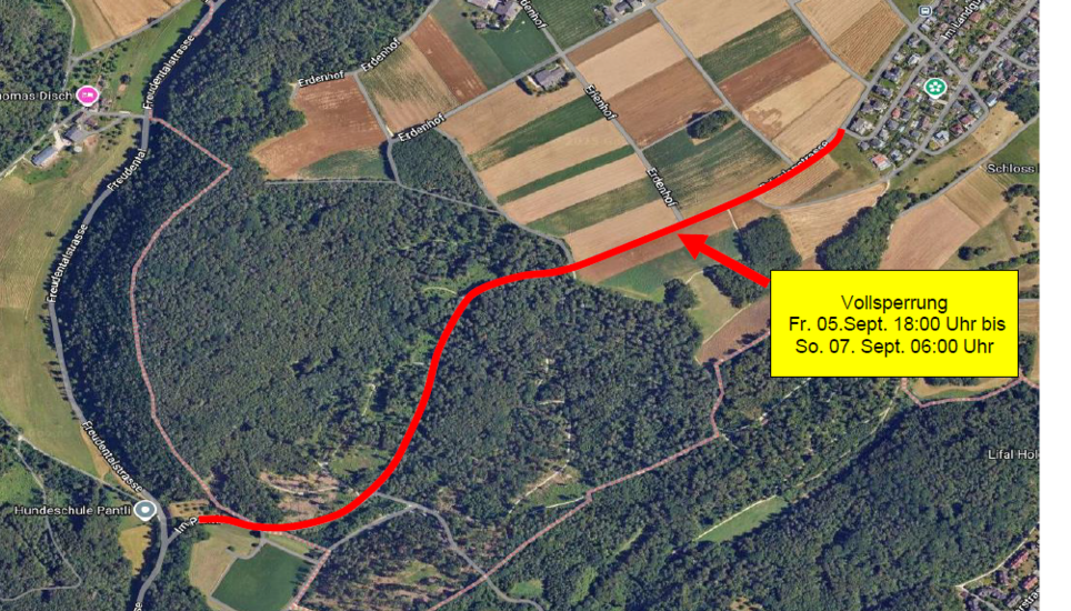 Eine Umleitung ist eingerichtet. Die Verkehrsteilnehmer werden gebeten die Signalisation zu beachten. Bild: zVg