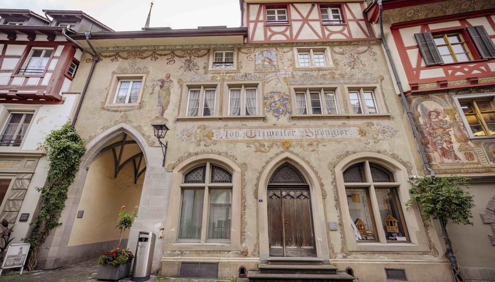 Das Haus zum alten Steinbock, fotografiert am Mittwoch, 17. September 2025, in Stein am Rhein. (Roberta Fele / Schaffhauser Nachrichten)