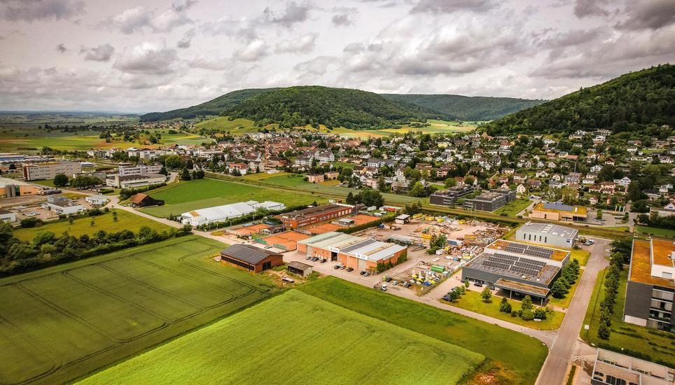 Vorstreiender Bau des Datencenters, fotografiert am Dienstag, 03. Juni 2025, in Beringen. (Roberta Fele / Schaffhauser Nachrichten)