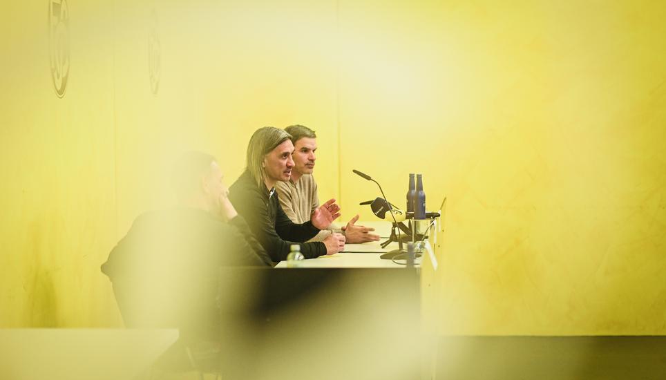Der FC Schaffhausen gibt eine Medienkonferenz mit dem neuen Trainer Hakan Yakin und Bernt Haas, neuer Sportchef, am Mittwoch, 5. MÃ¤rz 2025. (Melanie Duchene / Schaffhauser Nachrichten)