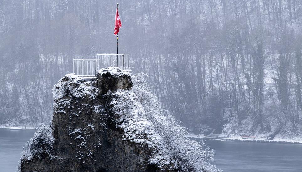 Rheinfall, Donnerstag, 08.01.2026, Neuhausen am Rheinfall (Roger Hofstetter/Schaffhauser Nachrichten)