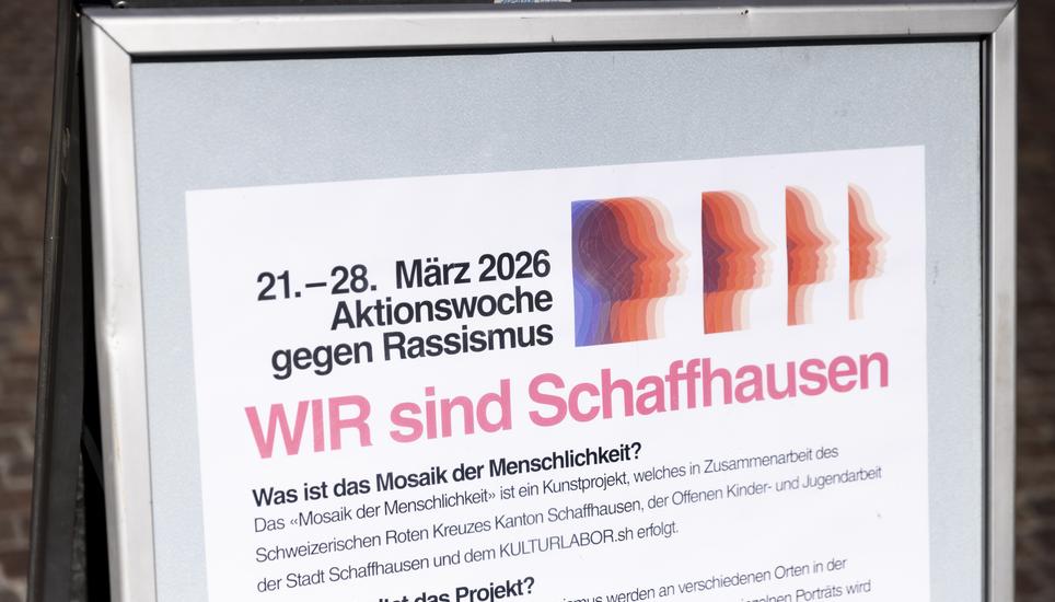 Aktionswoche gegen Rassismus, Freitag, 20.03.2026, Schaffhausen (Roger Hofstetter/Schaffhauser Nachrichten)