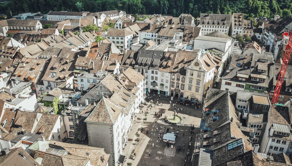 Altstadt Schaffhausen von oben, fotografiert am Donnerstag 03. Juni 2021, in Schaffhausen. (Roberta Fele / Schaffhauser Nachrichten)