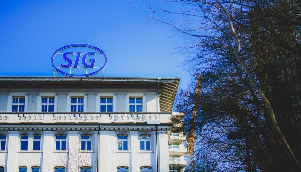 SIG Logo in Neuhausen, am Freitag, 10. Februar 2023. (Melanie Duchene / Schaffhauser Nachrichten)