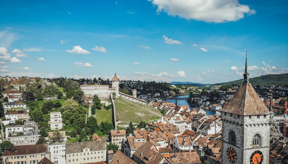 Altstadt Schaffhausen von oben, fotografiert am Donnerstag 03. Juni 2021, in Schaffhausen. (Roberta Fele / Schaffhauser Nachrichten)