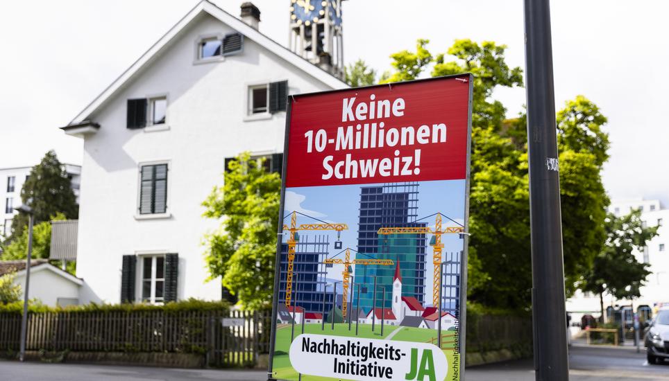 Abstimmungsplakat in Neuhausen am Rheinfall, Mittwoch, 20.05.2026, Neuhausen am Rheinfall (Roger Hofstetter/Schaffhauser Nachrichten)