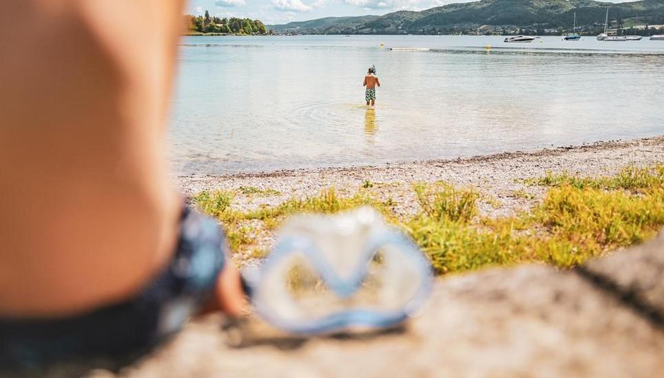 Badi Reportage fÃ¼r Leben und Genuss, wir schauen uns die Badis und ihr Gastronomie Angebot an, Bild zeigt Buebebadi Eschenz, am Mittwoch, 23 Juli 2025. (Melanie Duchene / Schaffhauser Nachrichten)