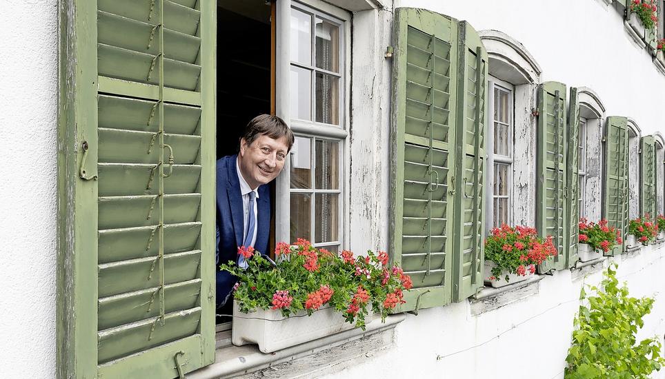Frank Rühli in Thayngen. Bild: Jeannette Vogel