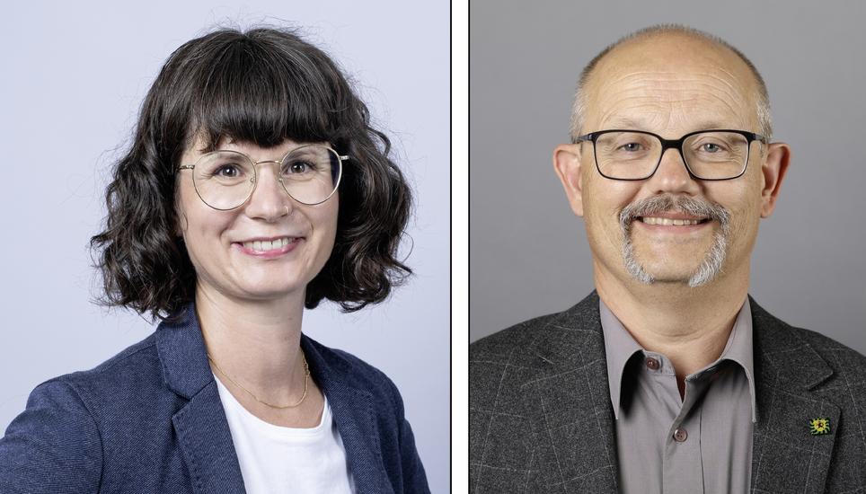 Alexandra Fetz (SP) und Peter Fischli (FDP) wollen das Schulpräsidium übernehmen. Bilder: zVg