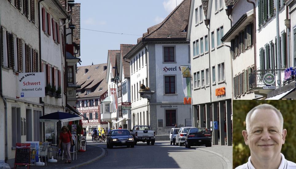 Der Dorfemer Gemeindepräsident Patric Eisele (kleines Bild) möchte Steckborner Stadtpräsident werden. Bilder: Edith Fritschi/ZVG steckborn BIld Edith Fritschi