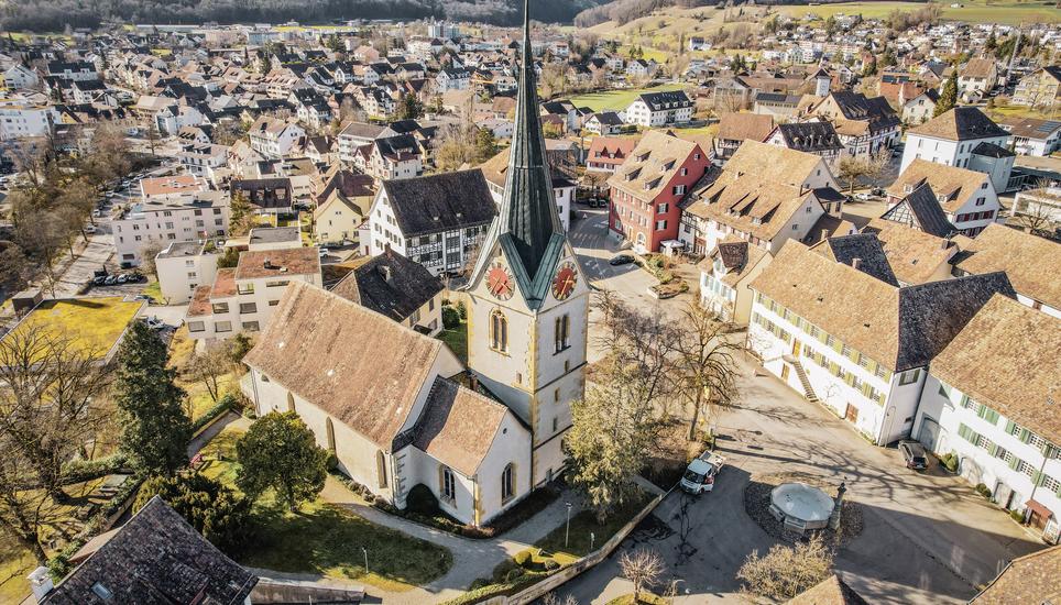 Drohnenbild Thayngen, am Donnerstag, 09. Maerz 2023. (Melanie Duchene / Schaffhauser Nachrichten)