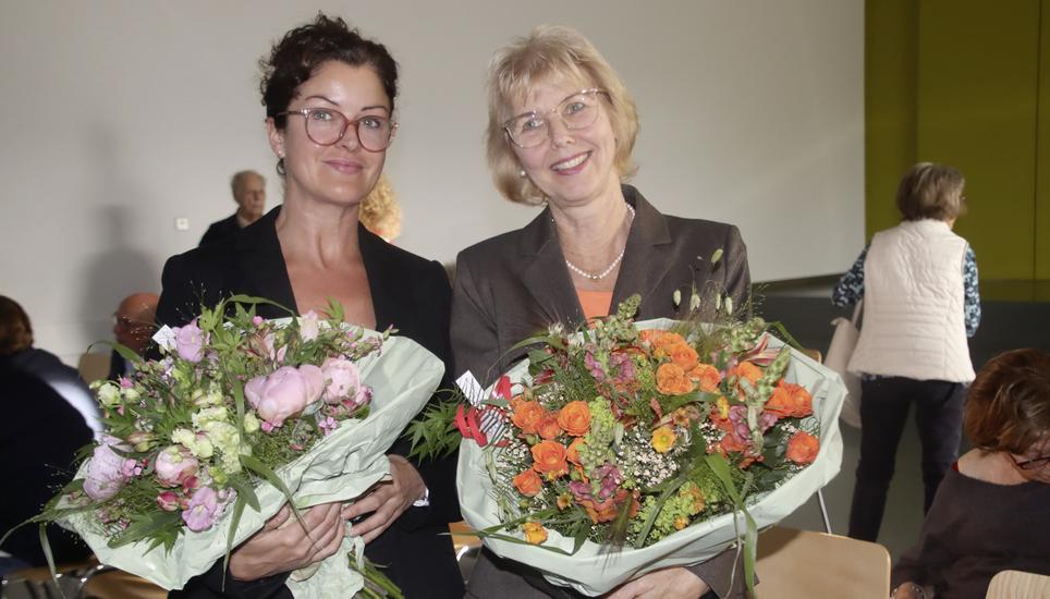 Annette Liebl (links) wird ab Mitte Jahr die Geschäftsleitung der Spitex am Kohlfirst von Maja Gugger-Huggenberger übernehmen. Bilder: Roland Müller