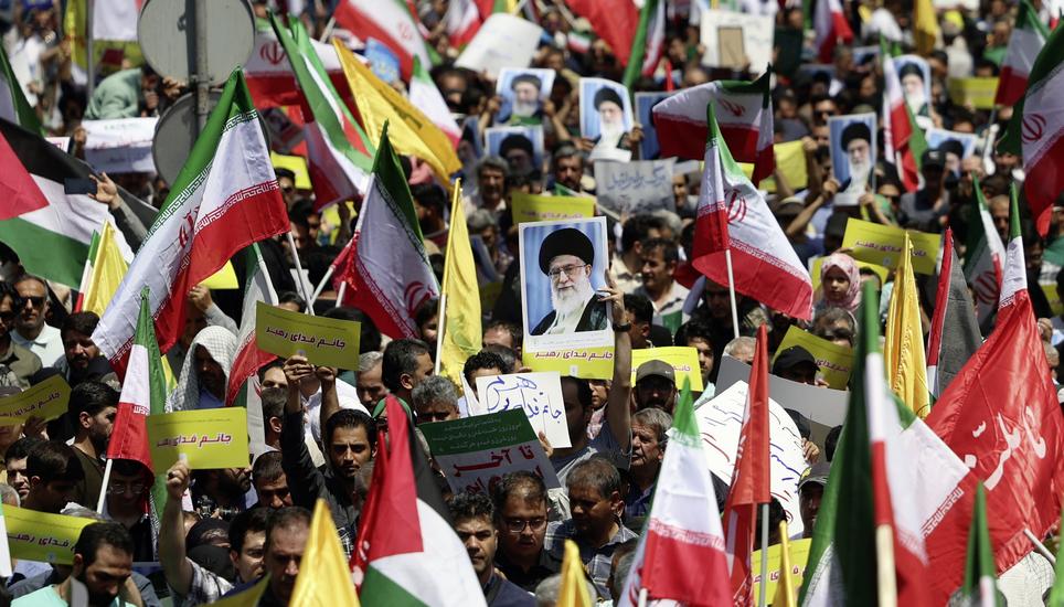 Gegen Israel gerichtete Todeswünsche sind an Veranstaltungen des iranischen Regimes gang und gäbe. Bild: zVg