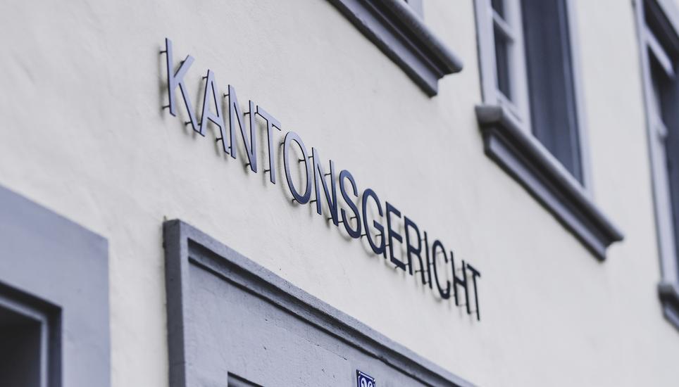 Themenbild Kantonsgericht Eingang, am Dienstag, 14. Februar 2023. (Melanie Duchene / Schaffhauser Nachrichten)