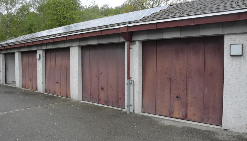 In einer dieser Garagen Neuhausens soll der Angeklagte seinen Sprengstoff zwischengelagert haben. Archivbild: Schaffhauser Nachrichten