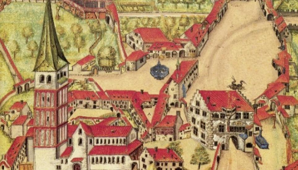 Die Rebleute verschanzten sich im Baumgarten des Kloster Allerheiligen in der Annahme, dass dort das «Asylrecht» gilt. Bild: Staatsarchiv Schaffhausen