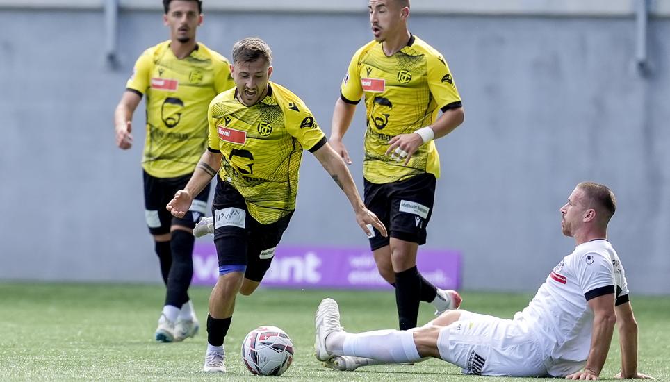 Mutig angreifen: So wie es Danilo Del Toro (am Ball) vormacht, sollten die FCS-Spieler auch heute in Kriens agieren. Bild: Armando Albrecht 24.08.2025, Schaffhausen, Fussball Promotions League - FC Schaffhausen - FC Breitenrain;
(Armando Albrecht/sport-presse)