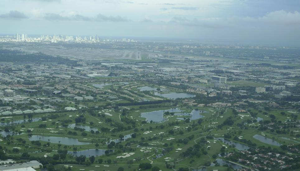 Der Anflug auf Miami, ein vertrauter Anblick für Markus Müller. Bild: zVg