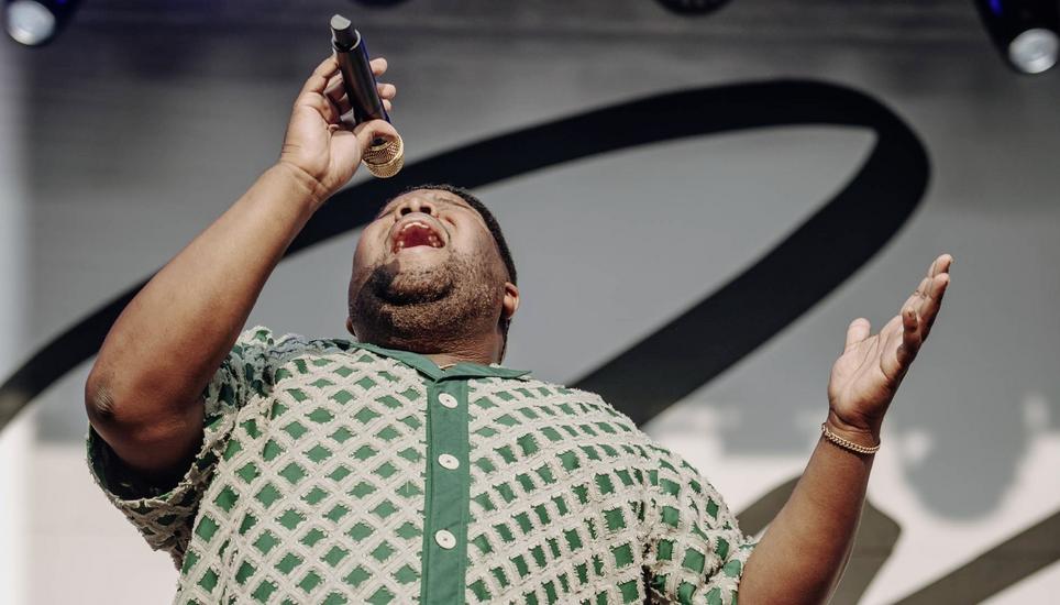 Auch die hohen Töne sind für den Soul-Pop-Sänger kein Problem.