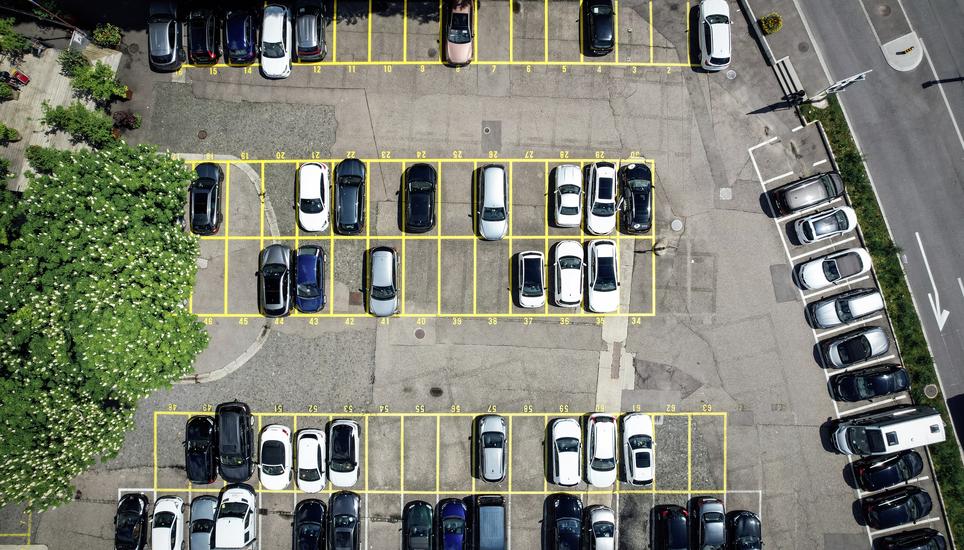Kammgarn Parkplatz, fotografiert am Montag 08. Mai 2023, in Schaffhausen. (Roberta Fele / Schaffhauser Nachrichten)
