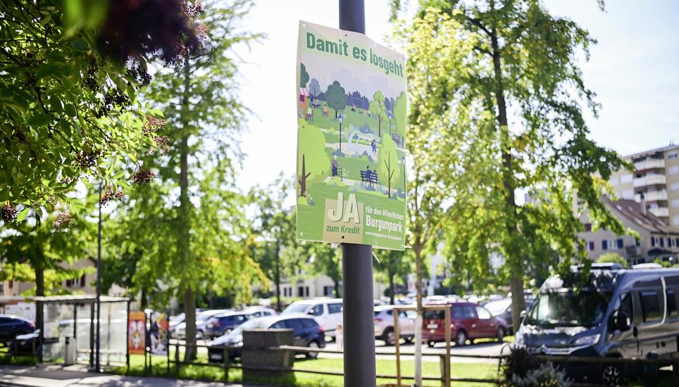 Blick auf den Parkplatz Burgunwiese, am Montag, 25 August 2025. (Melanie Duchene / Schaffhauser Nachrichten)