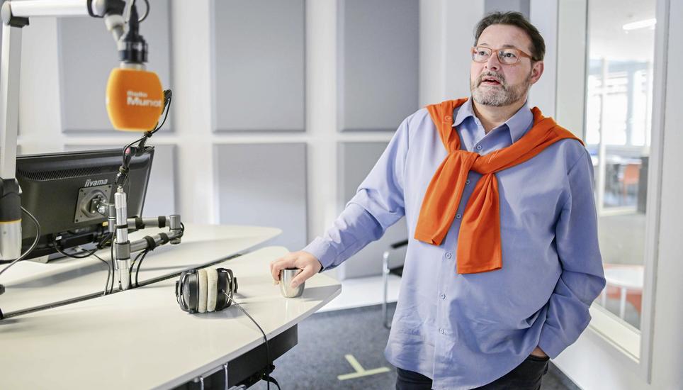 Portrait und Interview im Radio Munot mit Marcel Fischer, am Dienstag, 07. Januar 2025. (Melanie Duchene / Schaffhauser Nachrichten)