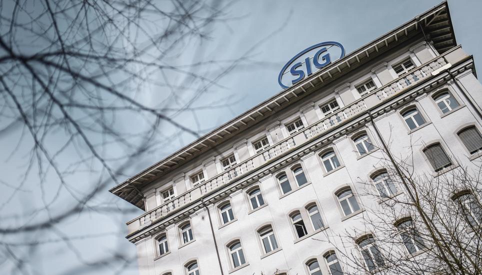 SIG Sitz mit Logo in Neuhausen, am Donnerstag, 24. Februar, 2022. (Melanie Duchene / Schaffhauser Nachrichten)